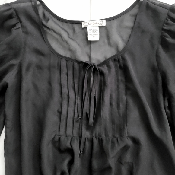 Sheer Black Blouse - Picture 7 of 8